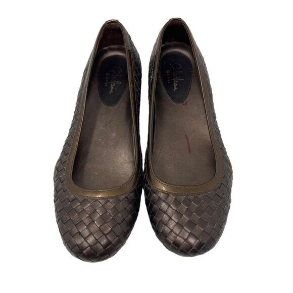 Nike Air Slip on flats US 8B BoxC Brown weaved leather Cole Haan GSeries - Picture 3 of 7